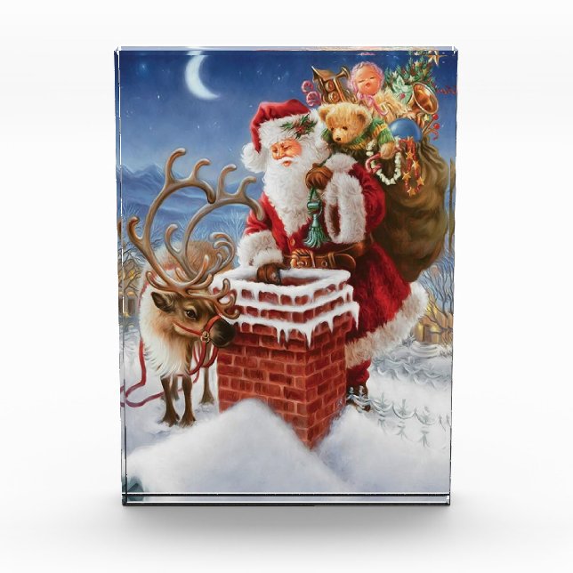 Santa Claus On Roof Photo Block (Front)