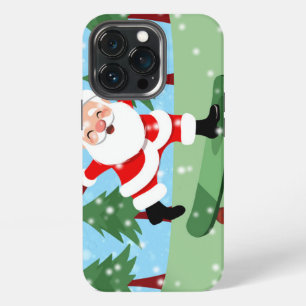 Santa claus on skateboard iPhone 13 pro case