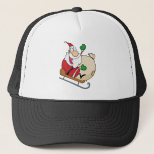 Santa Claus on Sleigh Trucker Hat