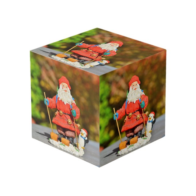 Santa Claus ornament Cube (Front Angled)