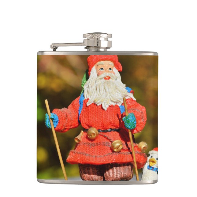 Santa Claus ornament Hip Flask (Front)