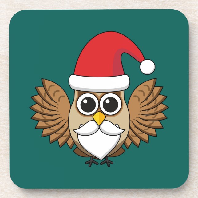 Santa Claus Owl Coaster (Front)