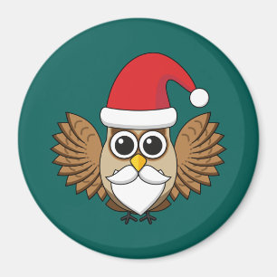 Santa Claus Owl Magnet