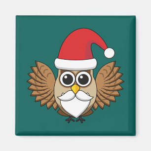Santa Claus Owl Magnet