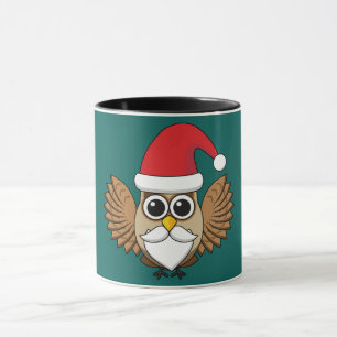 Santa Claus Owl Mug