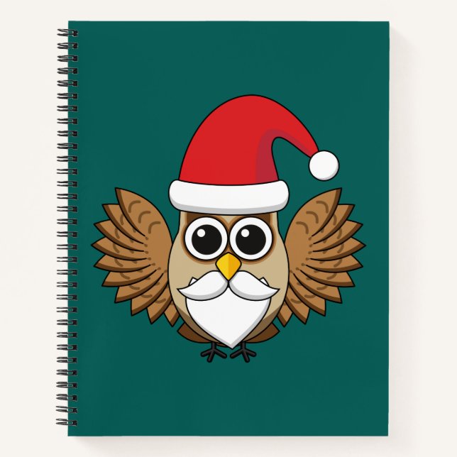 Santa Claus Owl Notebook (Front)