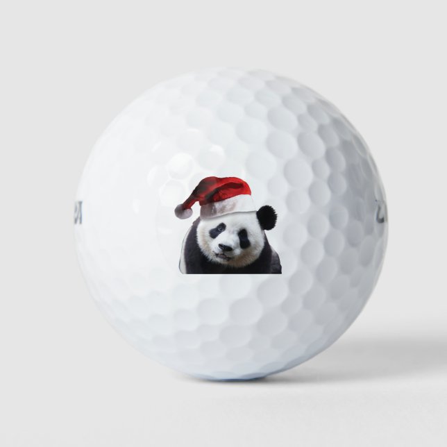 Santa Claus Panda Bear Golf Balls (Front)