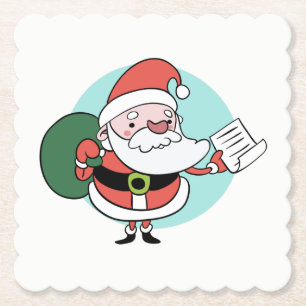 Santa Claus paper coasters