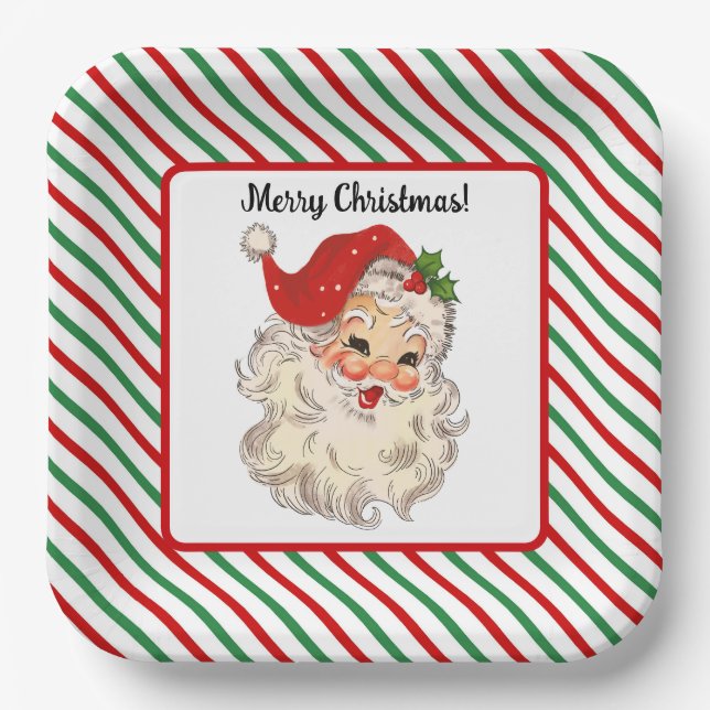 Santa Claus Paper Plate (Front)