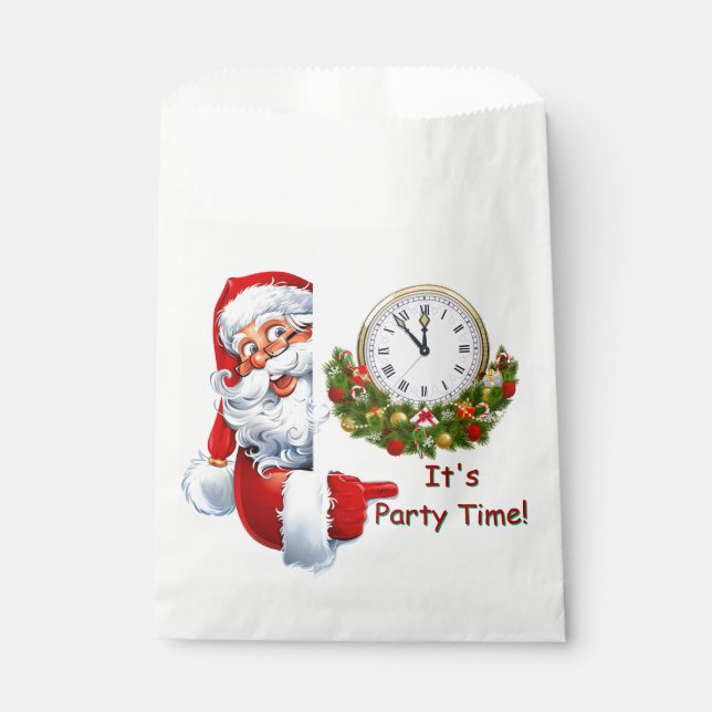 Santa Claus Party Time Favour Bag (Front)