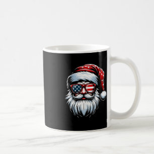 Santa Claus Patriotic Usa Sungles Christmas In Jul Coffee Mug