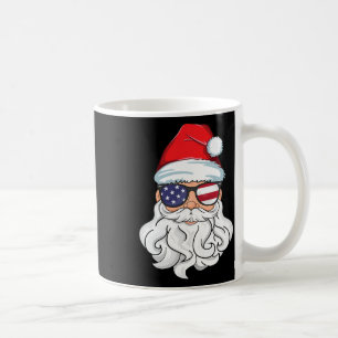 Santa Claus Patriotic Usa Sungles Kids Christmas I Coffee Mug