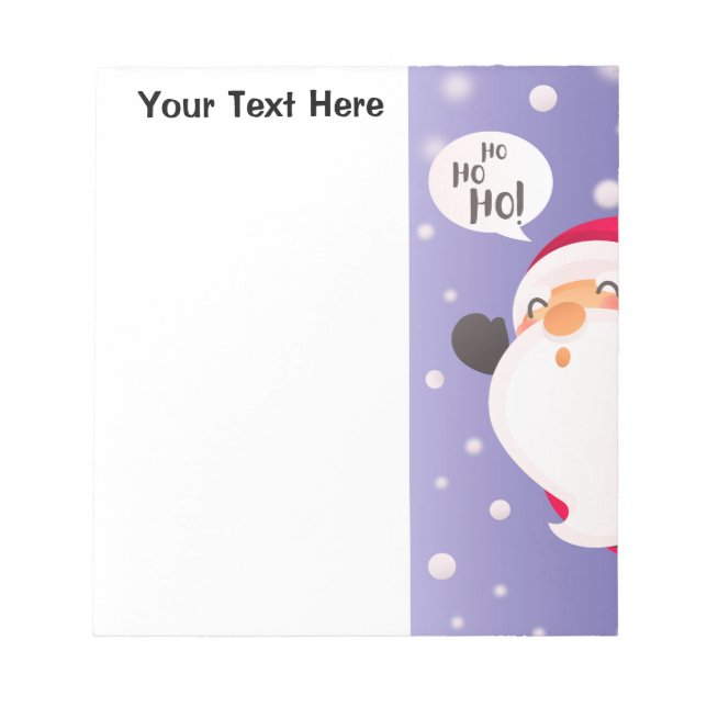 Santa Claus Peeking Notepad (Front)