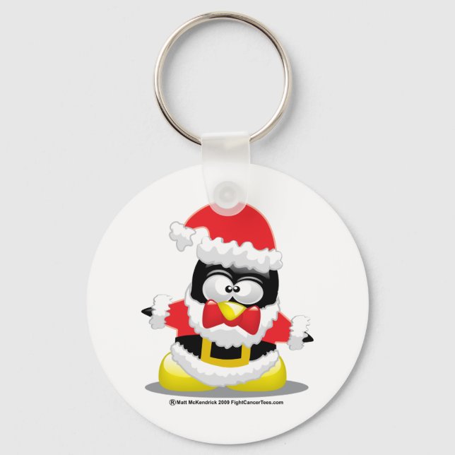 Santa Claus Penguin Key Ring (Front)