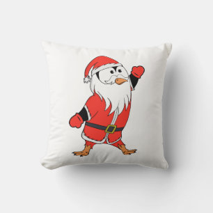 Santa Claus Penguin Ready for Christmas Cushion