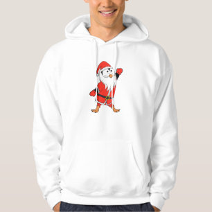 Santa Claus Penguin Ready for Christmas Hoodie