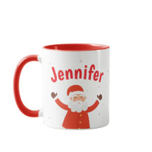 Santa  Claus Personalise Christmas Coffee Mug