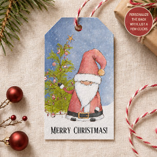 Santa Claus Personalised Christmas Pop By Gift Tags