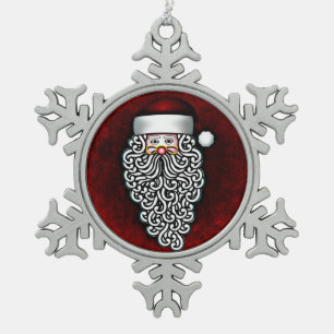 santa claus pewter ornament