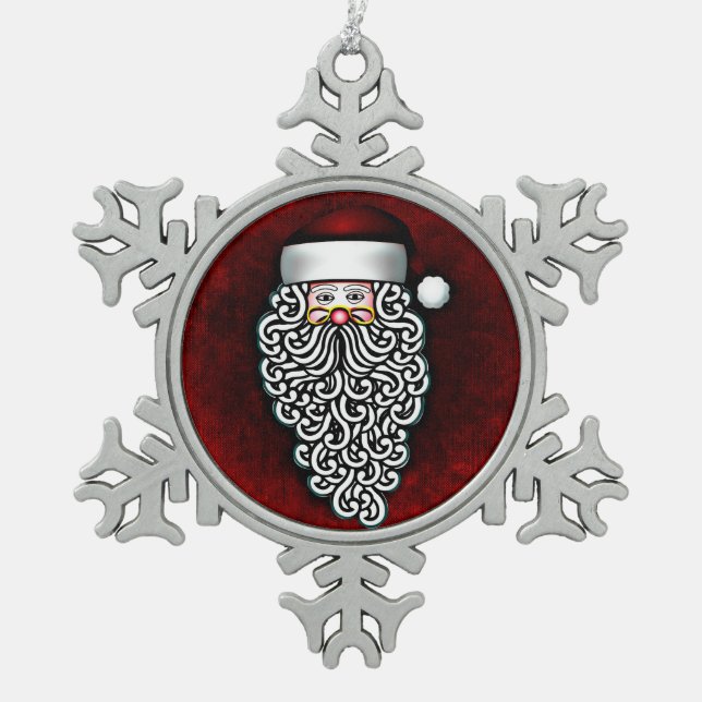 santa claus pewter ornament (Front)
