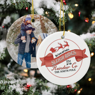 Santa Claus Photo Christmas Personalised  Ceramic Ornament