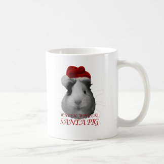 Santa Claus Pig Guinea Pig Christmas Holidays Coffee Mug