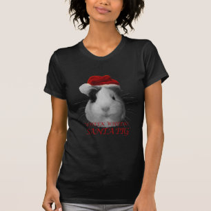 Santa Claus Pig Guinea Pig Christmas Holidays T-Shirt