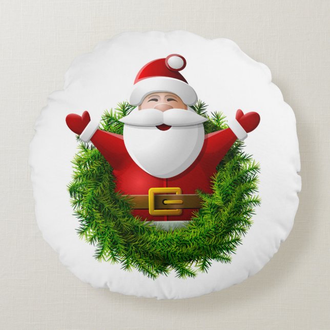 Santa Claus Pillow Cover  (Front)