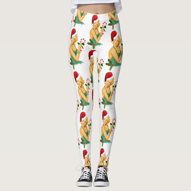 santa claus pin up leggings (Front)