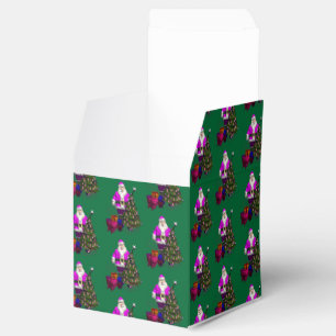 Santa Claus Pink Ribbons Favour Box