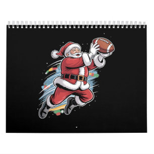 Santa Claus Playing American Football Christmas  Calendar