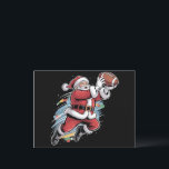 Santa Claus Playing American Football Christmas  Holiday Postcard<br><div class="desc">Santa Claus Playing American Football Christmas Football Fan</div>