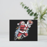 Santa Claus Playing American Football Christmas
