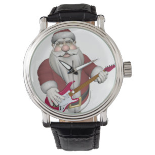 Santa Claus Playing Electric Guitar Watch