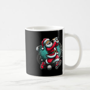 Santa Claus Playing Golf Christmas Golfer Xmas  Coffee Mug