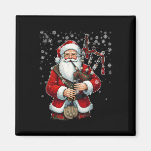 Santa Claus Playing Gpipes - Funny Gpiper Player X Magnet