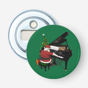 Santa Claus Playing Piano Bottle Opener