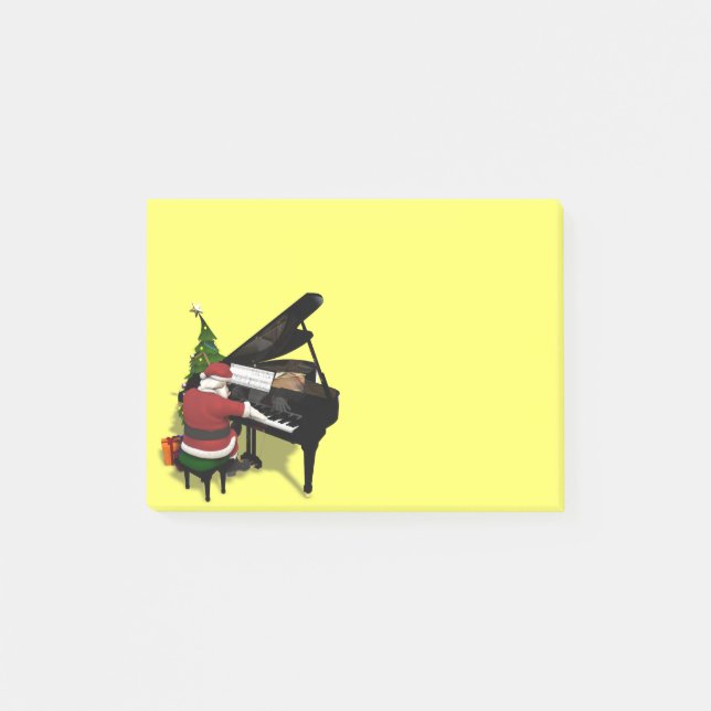 Santa Claus Playing Piano Post-it Notes (Front)