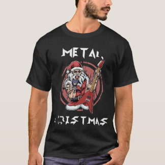 Santa Claus plays electric guitar like tshirt