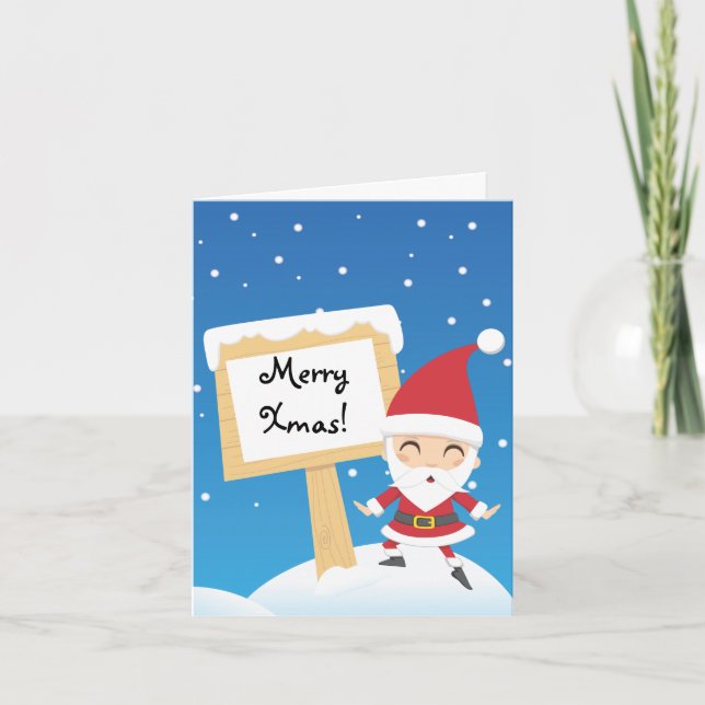 Santa Claus post Holiday Card (Front)