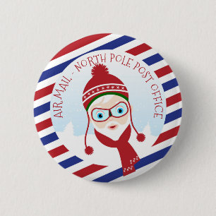 Santa Claus Post Office 6 Cm Round Badge