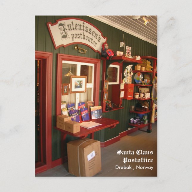 Santa Claus Postoffice Holiday Postcard (Front)