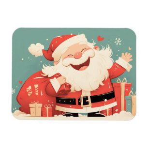 Santa Claus Preparing Christmas Gifts Magnet