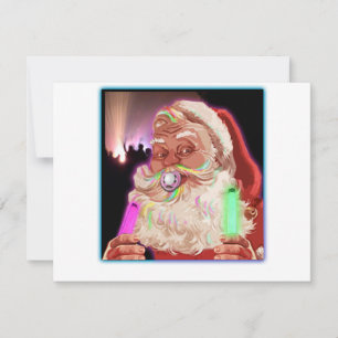 Santa Claus Raves Funny Santa Raver- No Text - Holiday Card