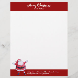 Santa Claus red Christmas Letterhead