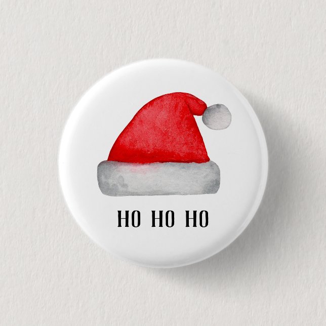 Santa Claus. Red hat. Christmas holiday. Ho ho ho 3 Cm Round Badge (Front)