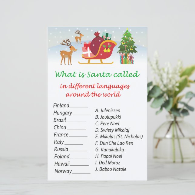 Santa claus reindeer christmas around the world (Standing Front)