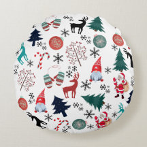 Santa Claus Reindeer Pine Trees Mittens