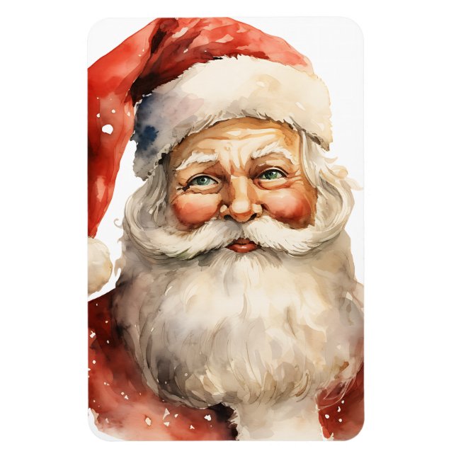 Santa Claus Retro Christmas Magnet (Vertical)