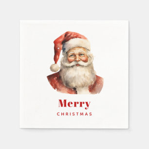 Santa Claus Retro Christmas Napkin